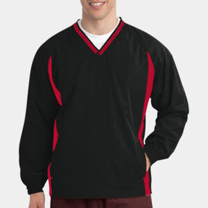 Tipped V Neck Raglan Wind Shirt Thumbnail