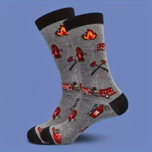 Firefighter Print Crew Socks Thumbnail