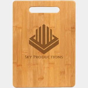Personalized 13 3/4" x 9 3/4" Bamboo Rectangle Cutting Board Thumbnail