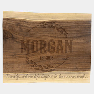 Personalized 11 1/2"x 8 3/4" Black Walnut Cutting and Charcuterie Board Thumbnail