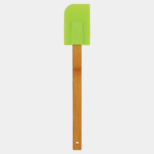 Personalized 11 3/4" Green Silicone Spatula with Bamboo Handle Thumbnail