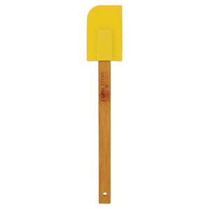 Personalized 11 3/4" Yellow Silicone Spatula with Bamboo Handle Thumbnail