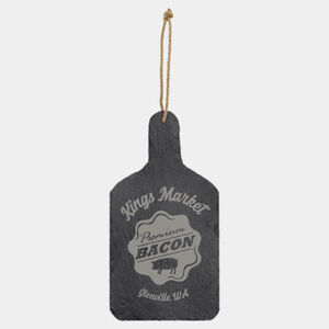 Personalized 13 1/2" x 7" Rectangle Slate Cutting Board with Hanger String Thumbnail