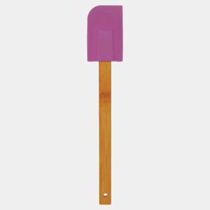 Personalized 11 3/4" Purple Silicone Spatula with Bamboo Handle Thumbnail
