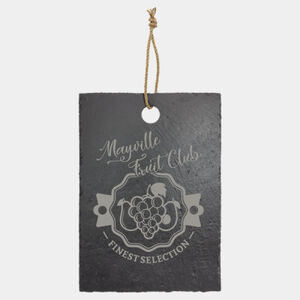 Personalized 13 3/4" x 9 3/4" Rectangle Slate Cutting Board with Hanger String Thumbnail