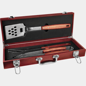 Personalized 3-Piece Rosewood BBQ Set Thumbnail