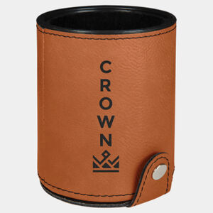 Personalized Rawhide Laserable Leatherette Dice Cup with 5 Dice Thumbnail