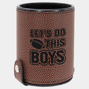 Personalized Football Laserable Leatherette Dice Cup with 5 Dice Thumbnail