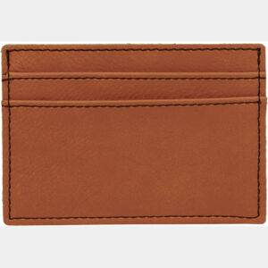 Personalized 4" x 2 3/4" Rawhide Laserable Leatherette Wallet Clip Thumbnail