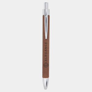 Personalized Dark Brown Laserable Leatherette Pen Thumbnail