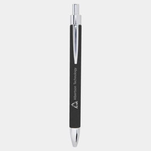 Personalized Black/Silver Laserable Leatherette Pen Thumbnail