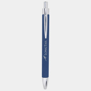 Personalized Blue/Silver Laserable Leatherette Pen Thumbnail