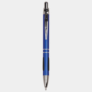 Personalized Blue with Silver Trim Laserable Pen with Gripper Thumbnail