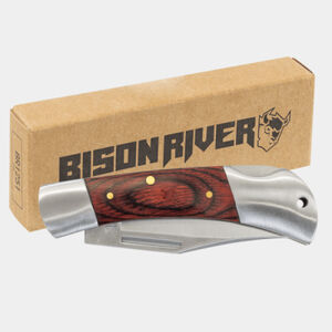 Personalized Bison River 3 1/2" Wood Folding Knife Thumbnail