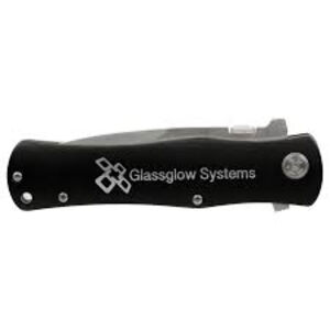 Personalized 4 1/2" Black Anodized Aluminum Handle Knife Thumbnail