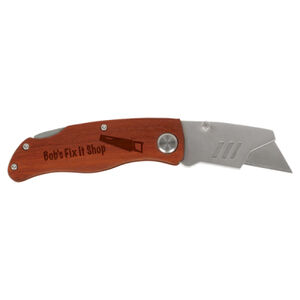Personalized 4" Wood Handle Utility Knife Thumbnail
