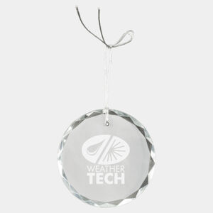 Personalized 3" Crystal Round Faceted Ornament Thumbnail
