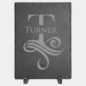 Personalized 7" x 5" Rectangle Slate Decor with Plastic Feet Thumbnail