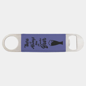 1 1/2" x 7" Purple Laserable Leatherette Bottle Opener Thumbnail